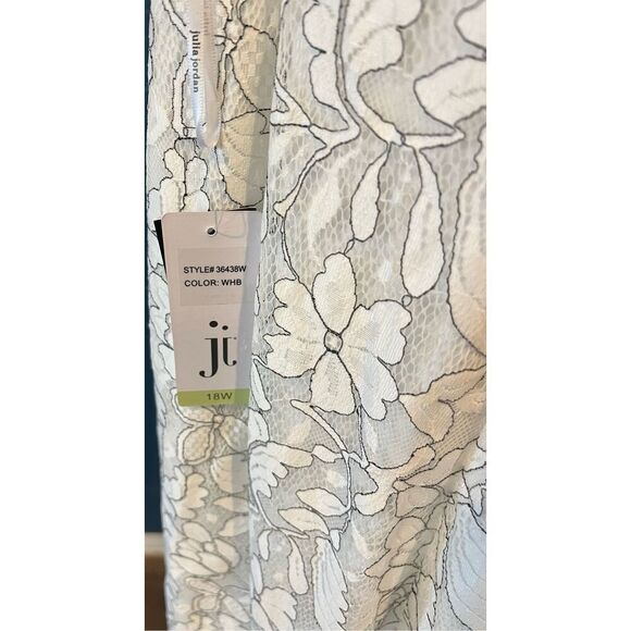 Julia Jordan Womens 36438W Plus Size One Piece V-Neck Cap Sleeve - Size 18 - Picture 7 of 9